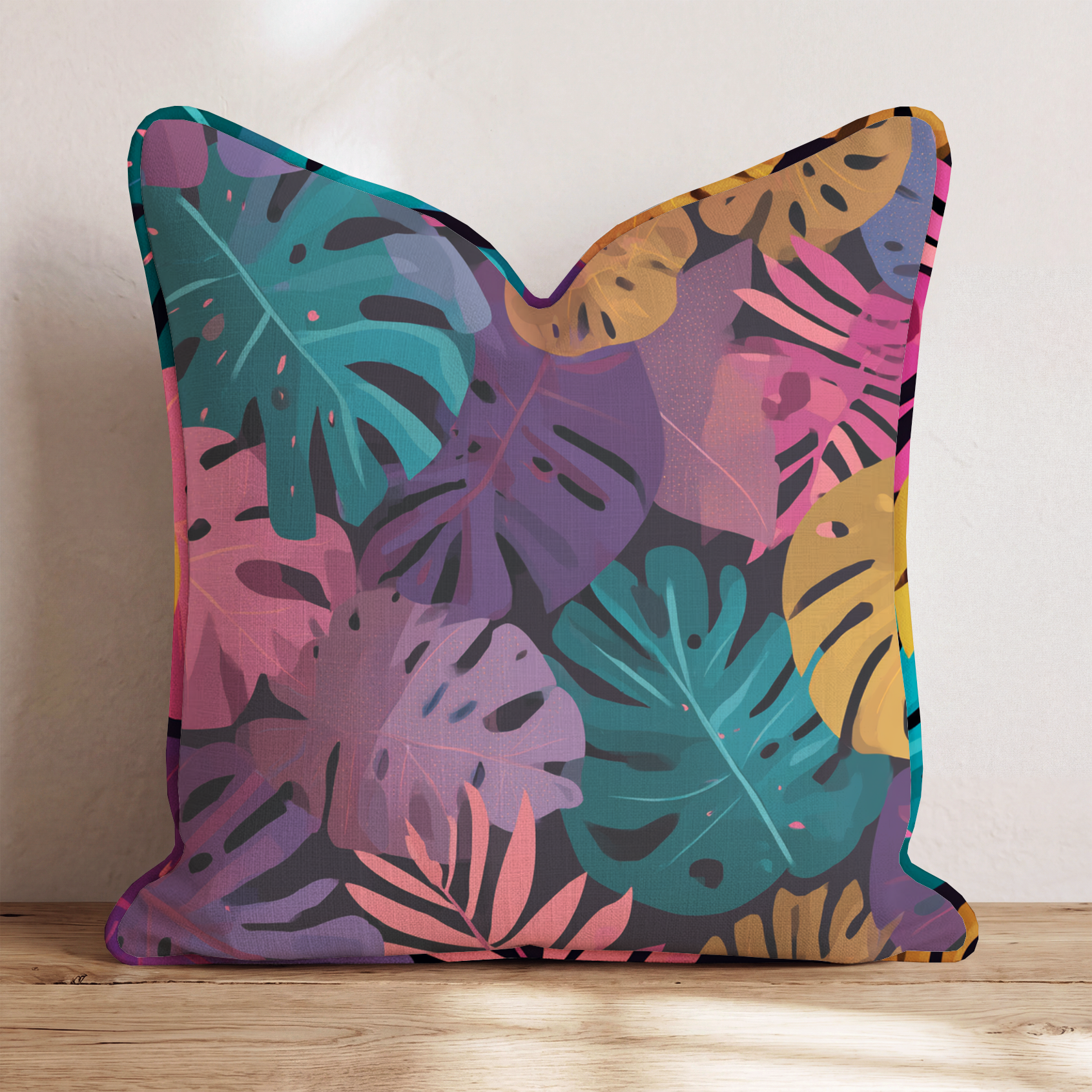 Clementine Two Throw Pillow — Chopped 24x24 Piping