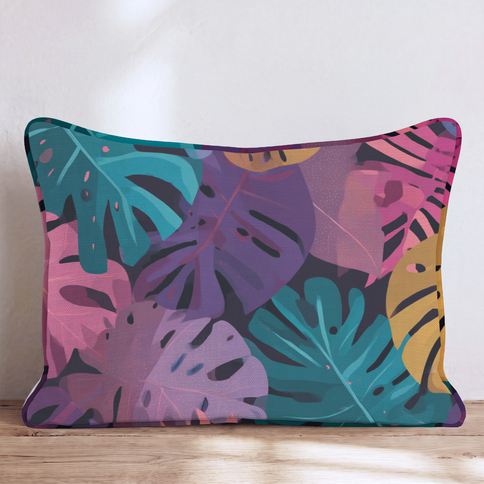 Clementine Two Throw Pillow — Lumbar 14x20 Piping