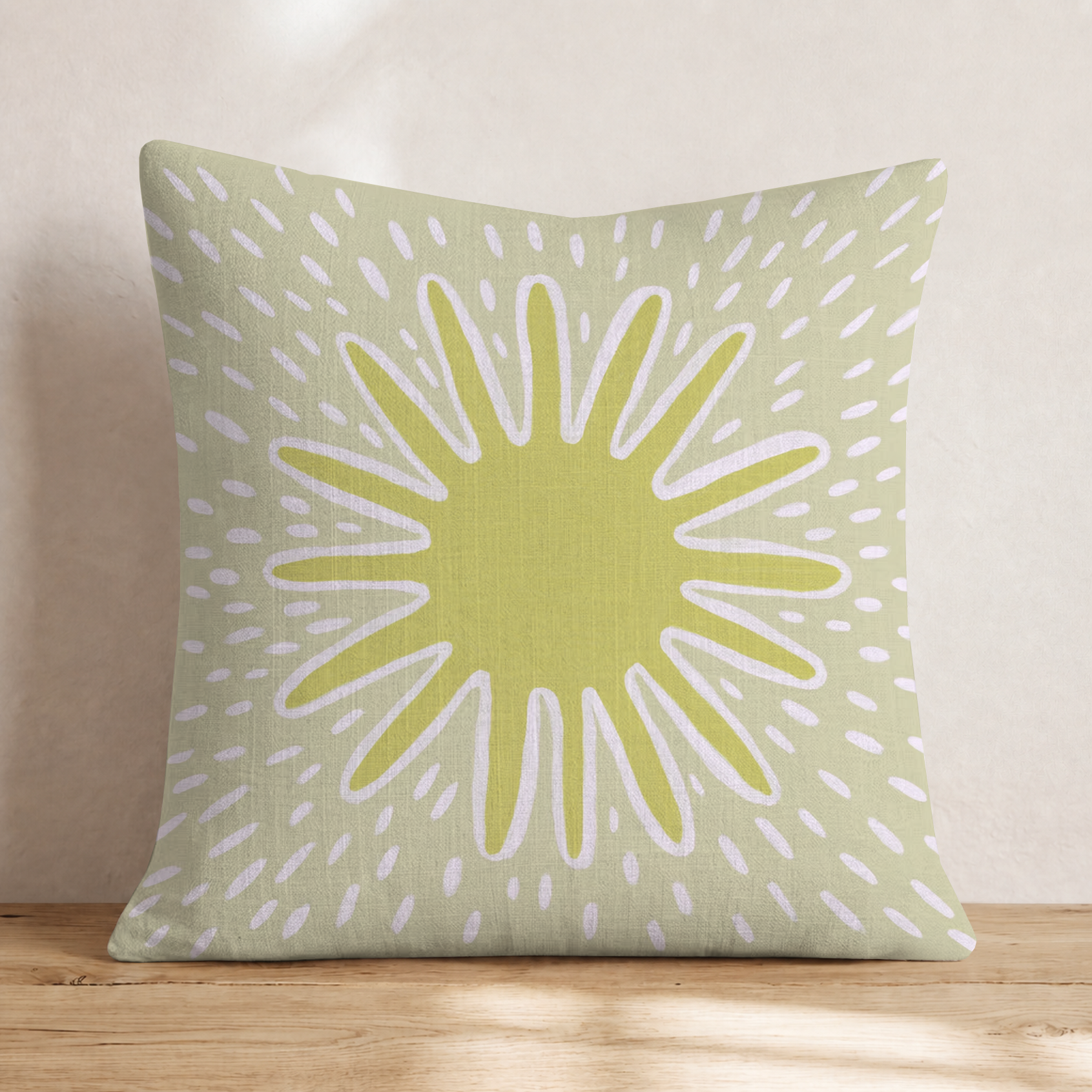 Mr. Golden Sun Throw Pillow — Knife Edge