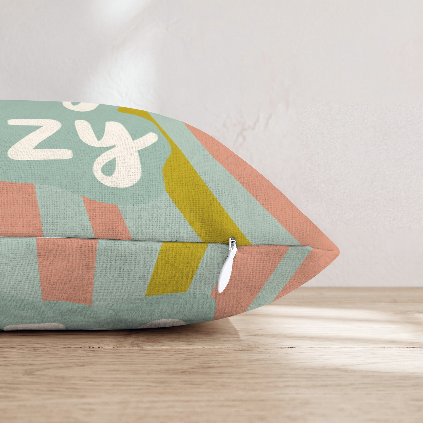 Cozy Days Throw Pillow — Pillow Edge Zipper
