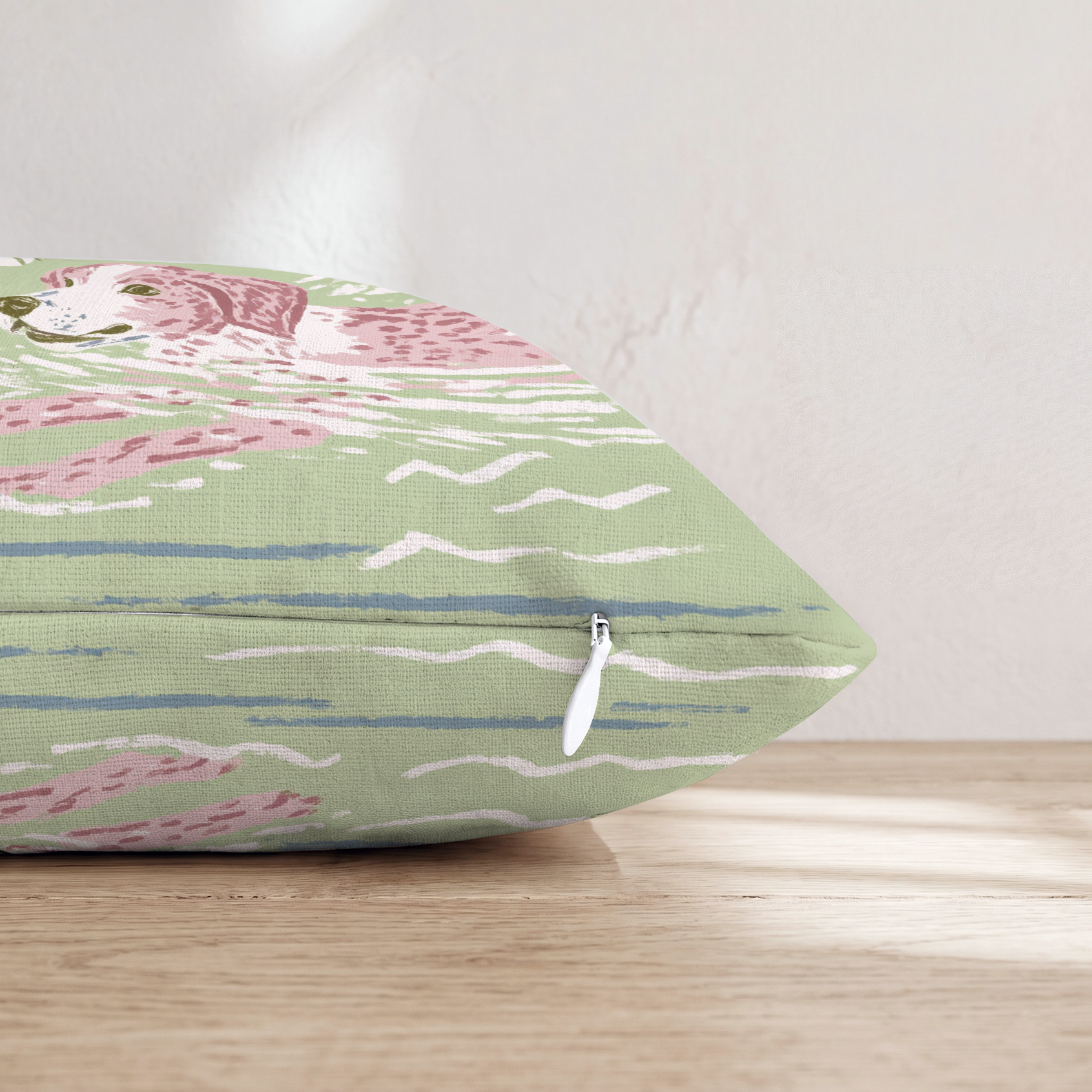 Swimming Buddies Throw Pillow — Pillow Edge Zipper