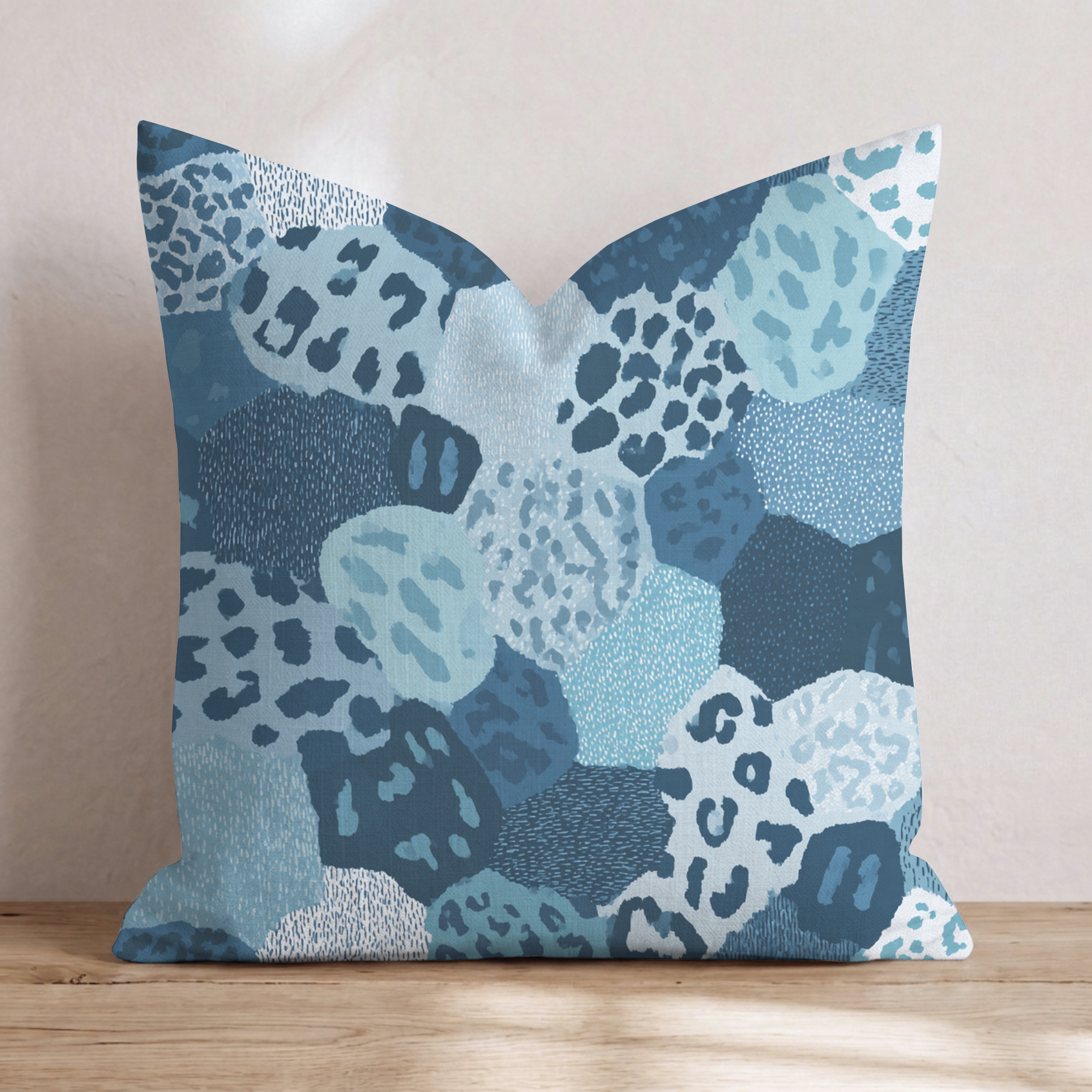 Underhill Pond One Throw Pillow — Chopped 24x24 Knife Edge