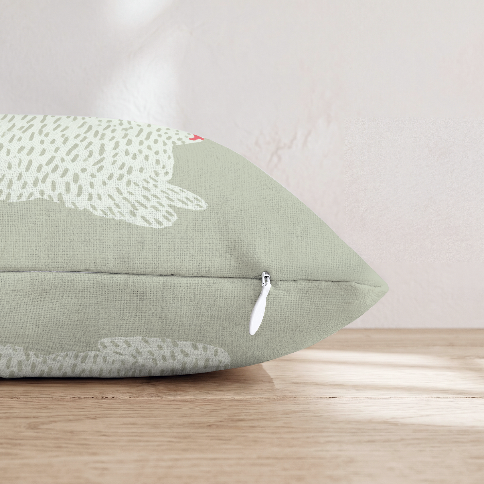 Baby Bunny Throw Pillow — Pillow Edge Zipper