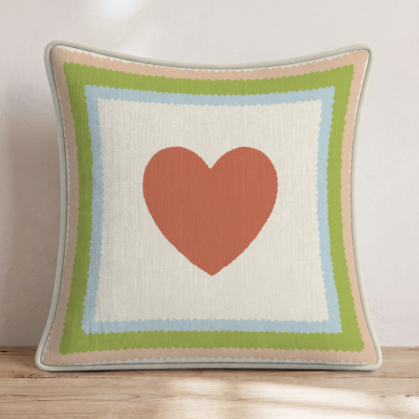 Lots of Love Throw Pillow — Piping