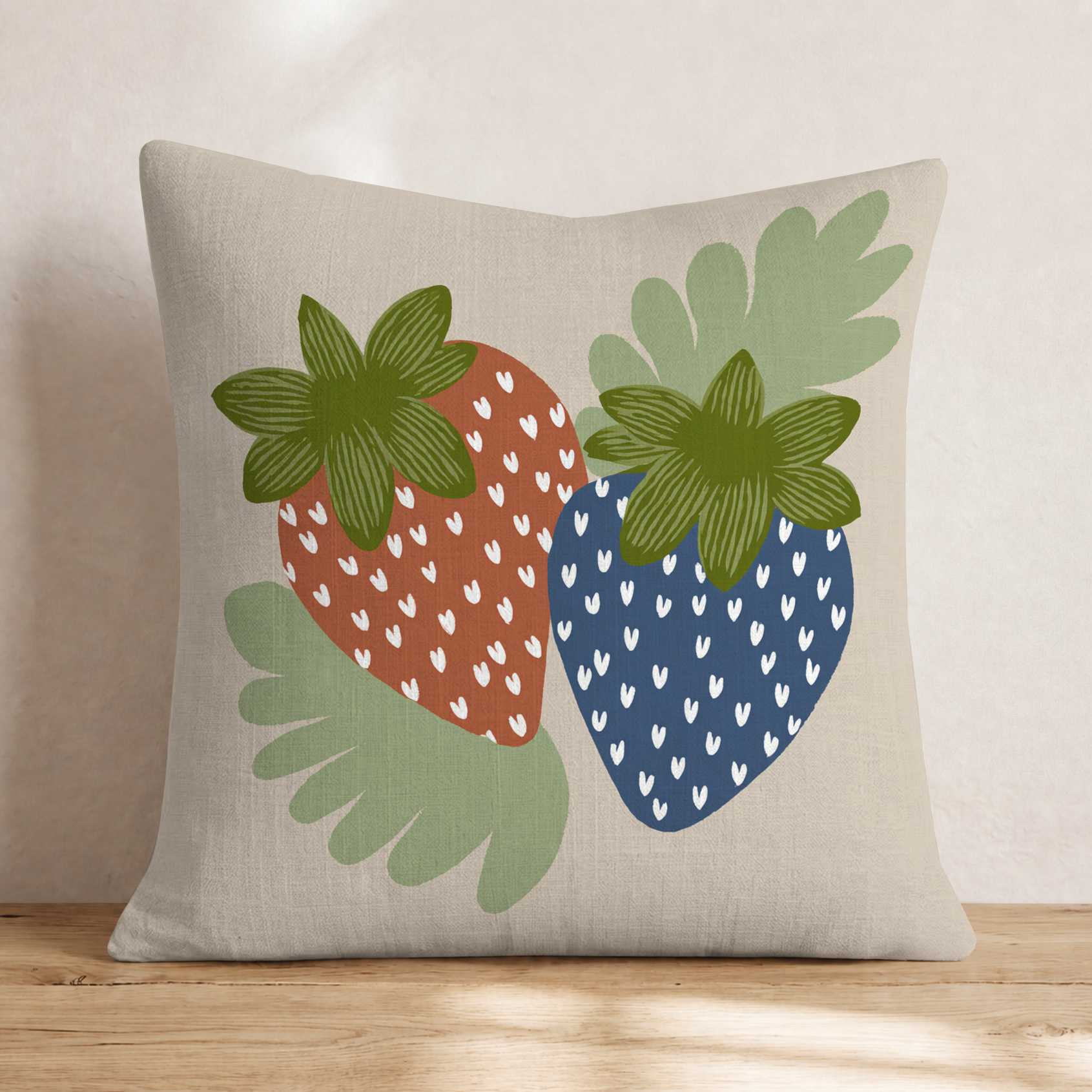 Strawberry Summers Throw Pillow — Knife Edge