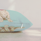 Antler Headband Dachshund Throw Pillow — Pillow Edge Zipper | hh:zipper:colorfix-20261006