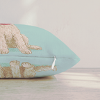 Antler Headband Goldendoodle Throw Pillow — Pillow Edge Zipper | hh:zipper:colorfix-20261006