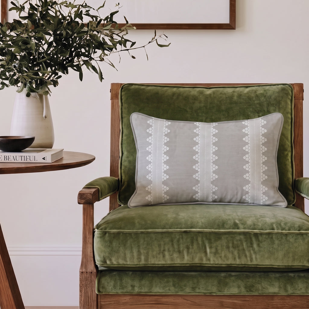 Ikat Scallop Throw Pillow