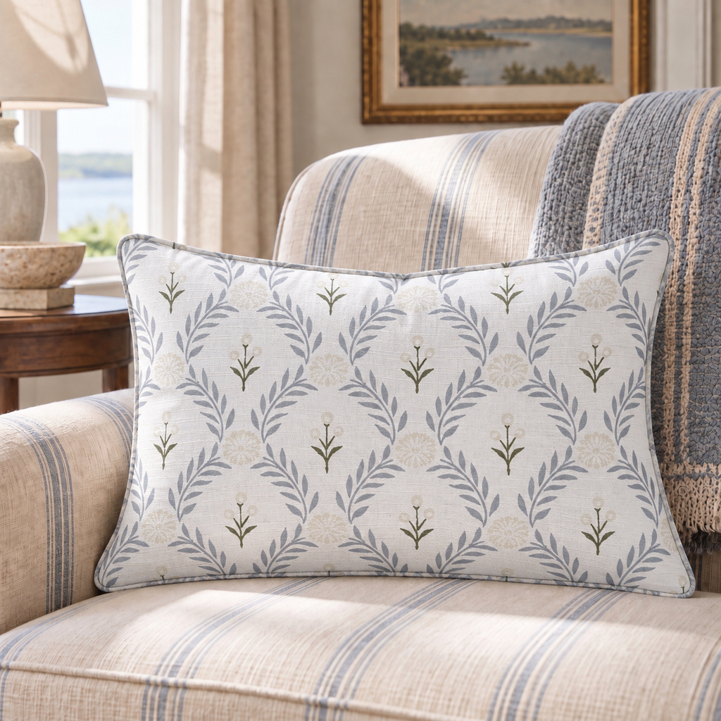 Laurel Bluestone Throw Pillow
