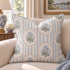 Posy Cornflower Throw Pillow