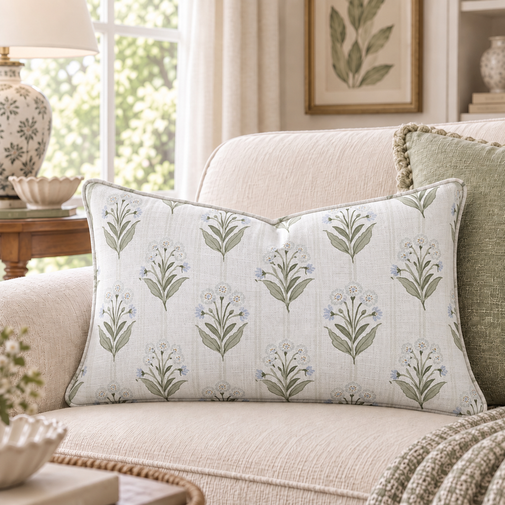 Primrose Meadow Throw Pillow