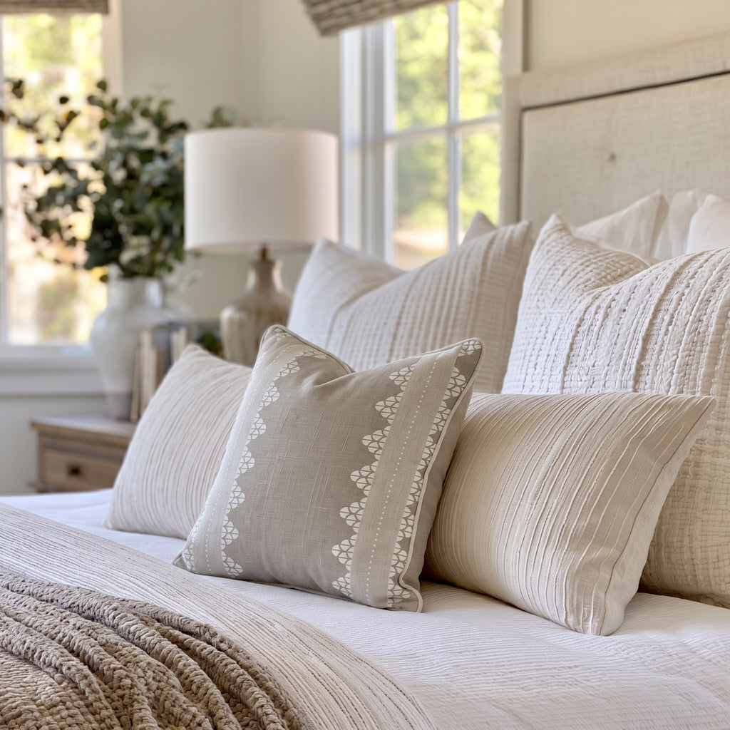 Scallop Stripe Throw Pillow
