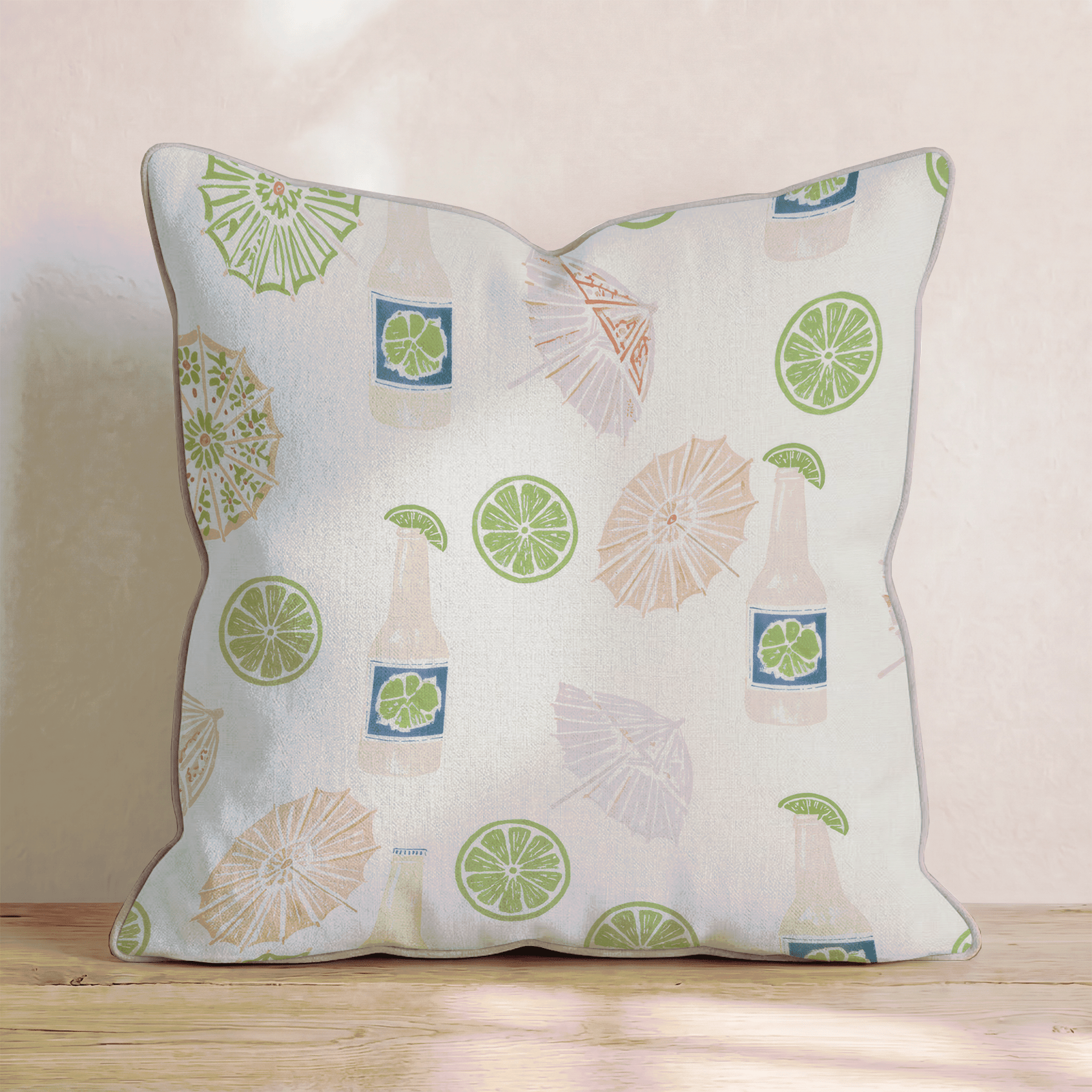 A Beach Beer Throw Pillow - Hillcroft Home