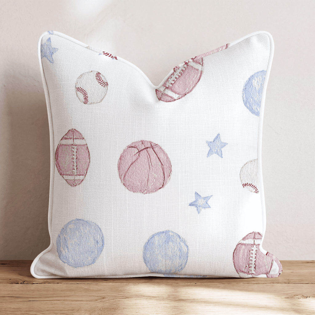 A Boy's First Game Throw Pillow - Hillcroft Home