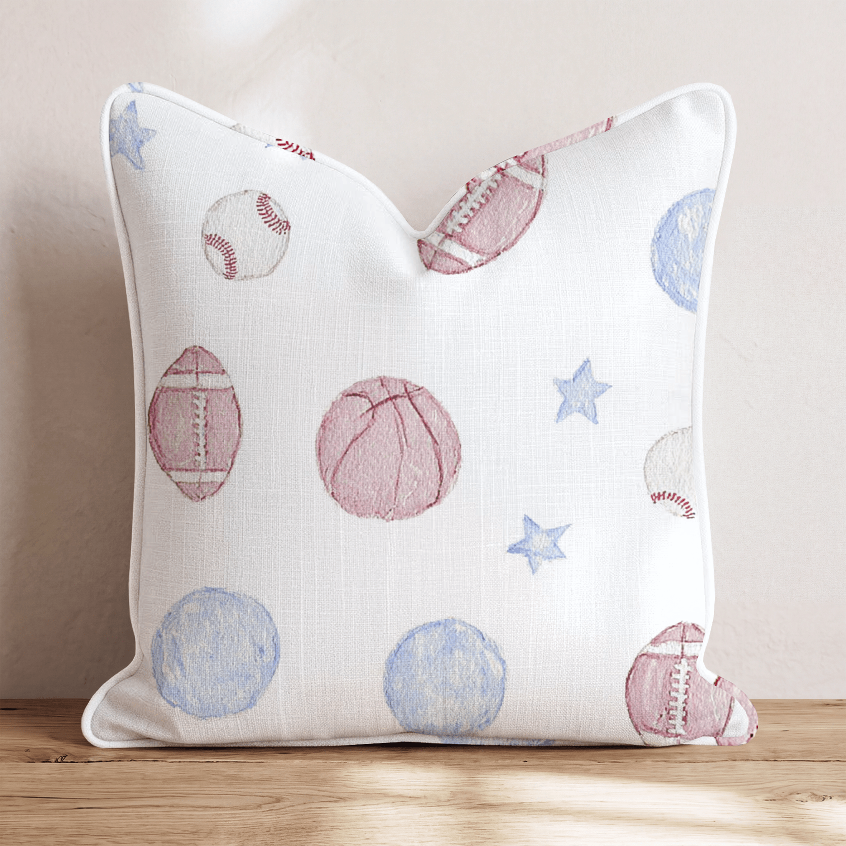 A Boy's First Game Throw Pillow - Hillcroft Home
