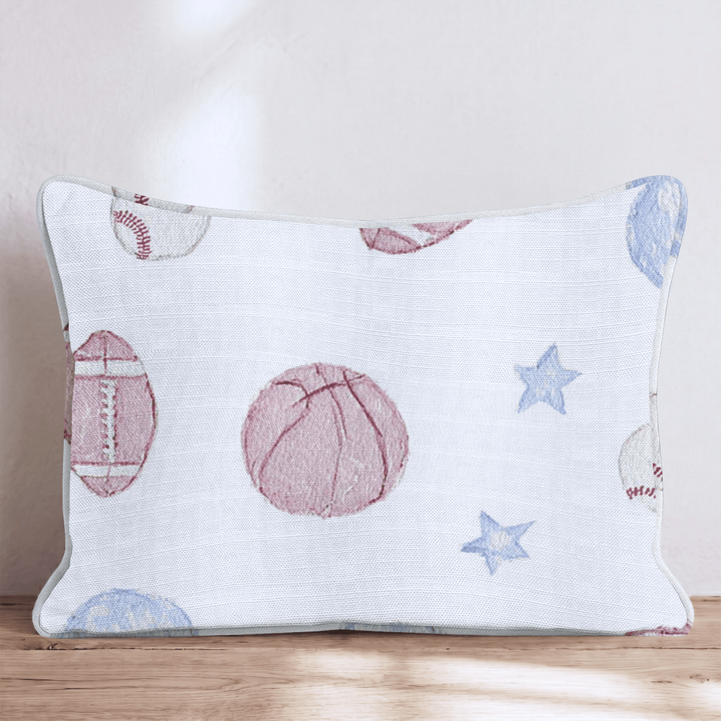 A Boy's First Game Throw Pillow - Hillcroft Home