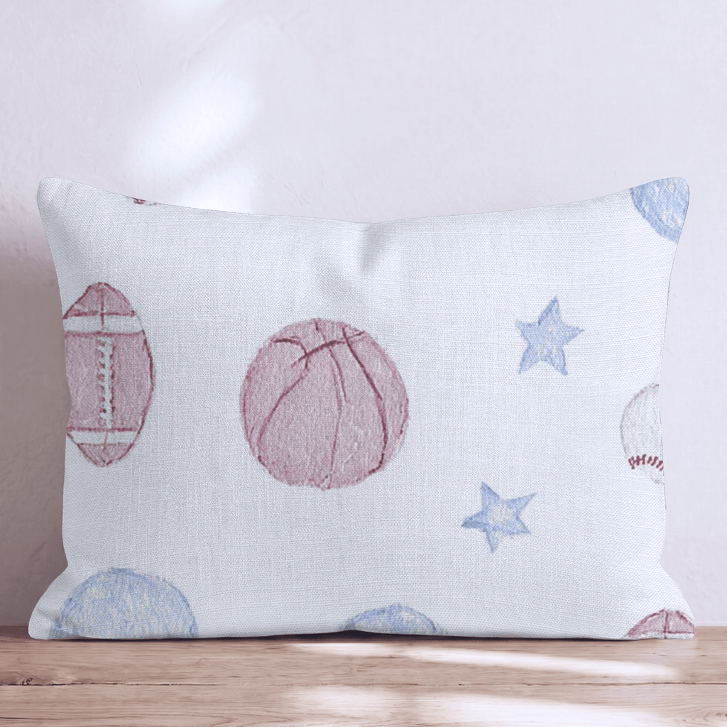 A Boy's First Game Throw Pillow - Hillcroft Home
