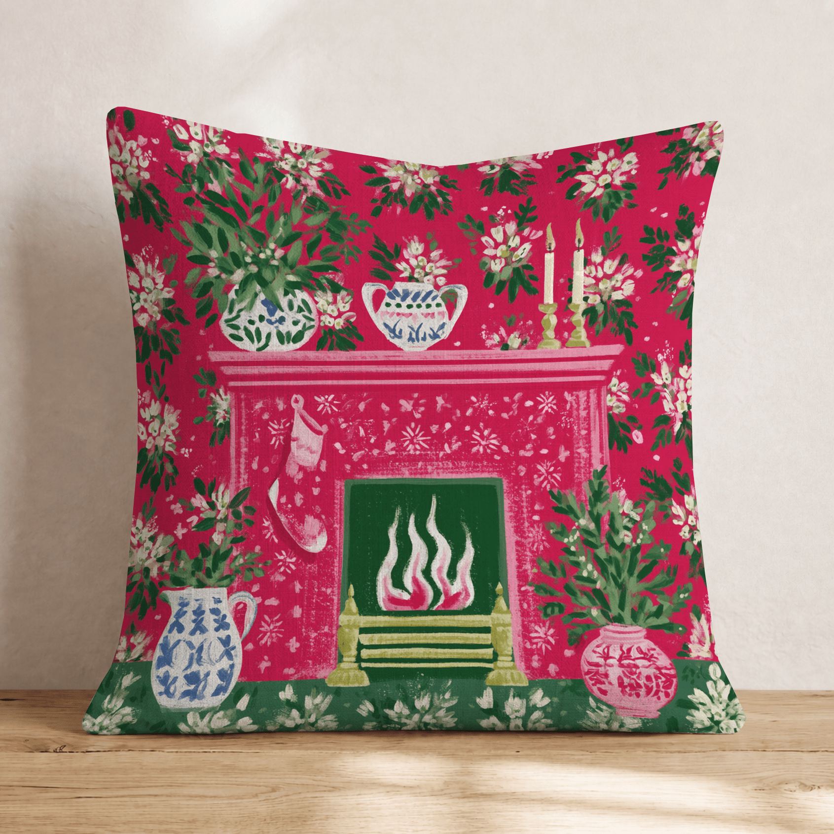 A Christmas Delight Throw Pillow - Hillcroft Home