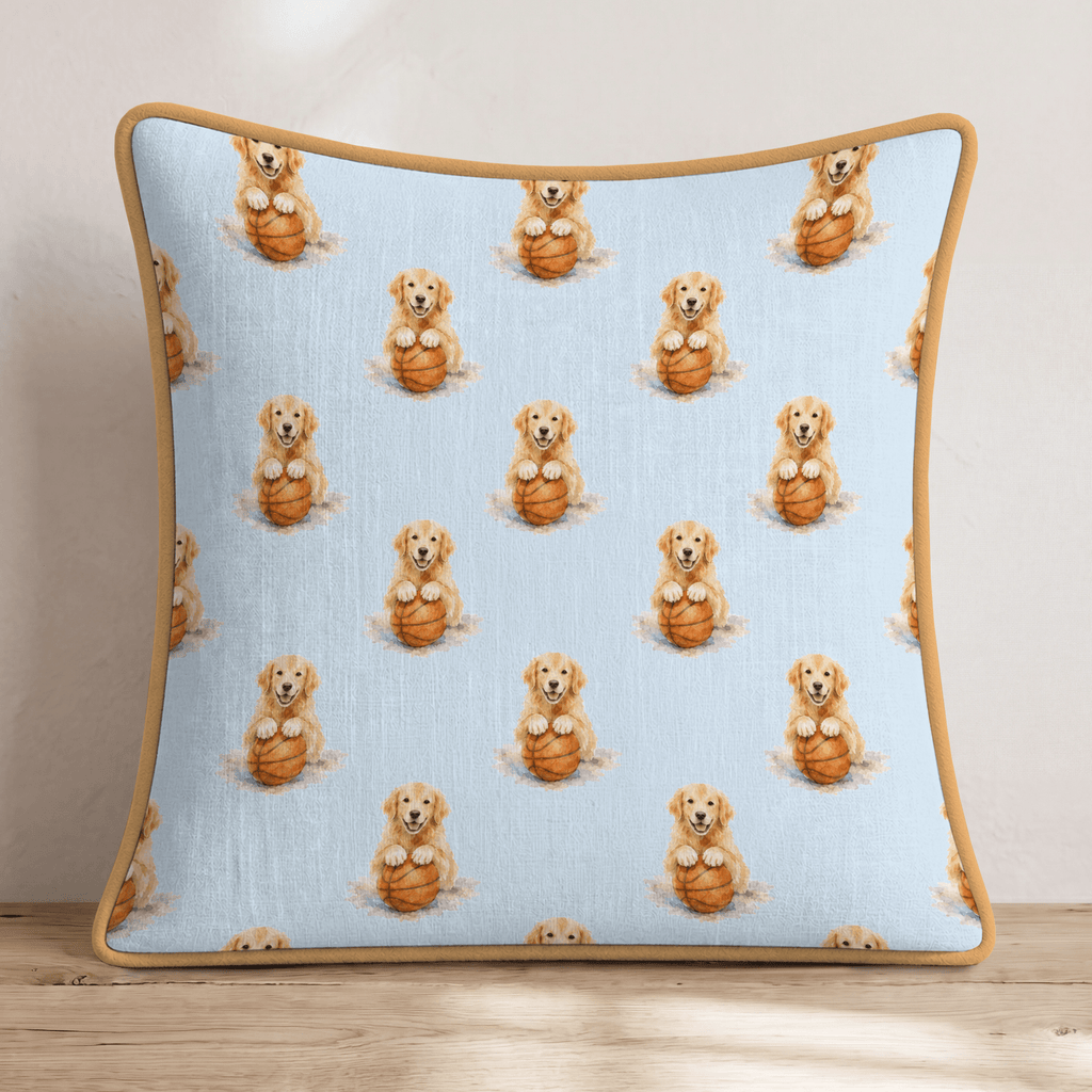 A Hooper's Best Friend Blue Throw Pillow - Hillcroft Home