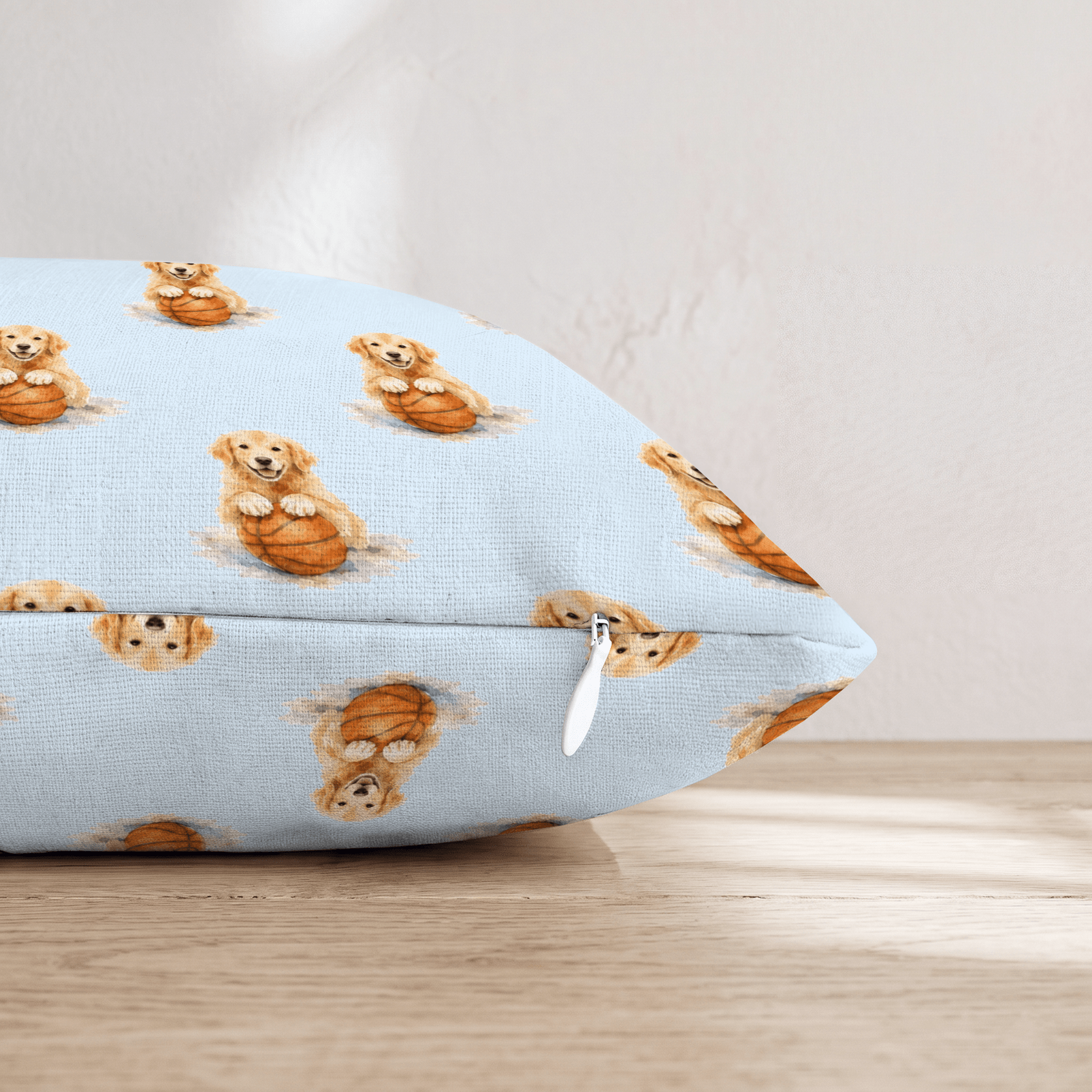 A Hooper's Best Friend Blue Throw Pillow - Hillcroft Home