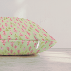 A Pink Holiday Throw Pillow throw pillow - Hillcroft Home