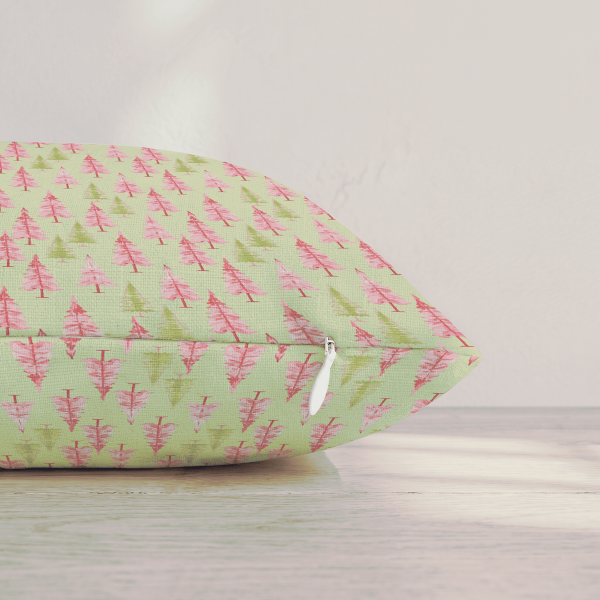 A Pink Holiday Throw Pillow throw pillow - Hillcroft Home