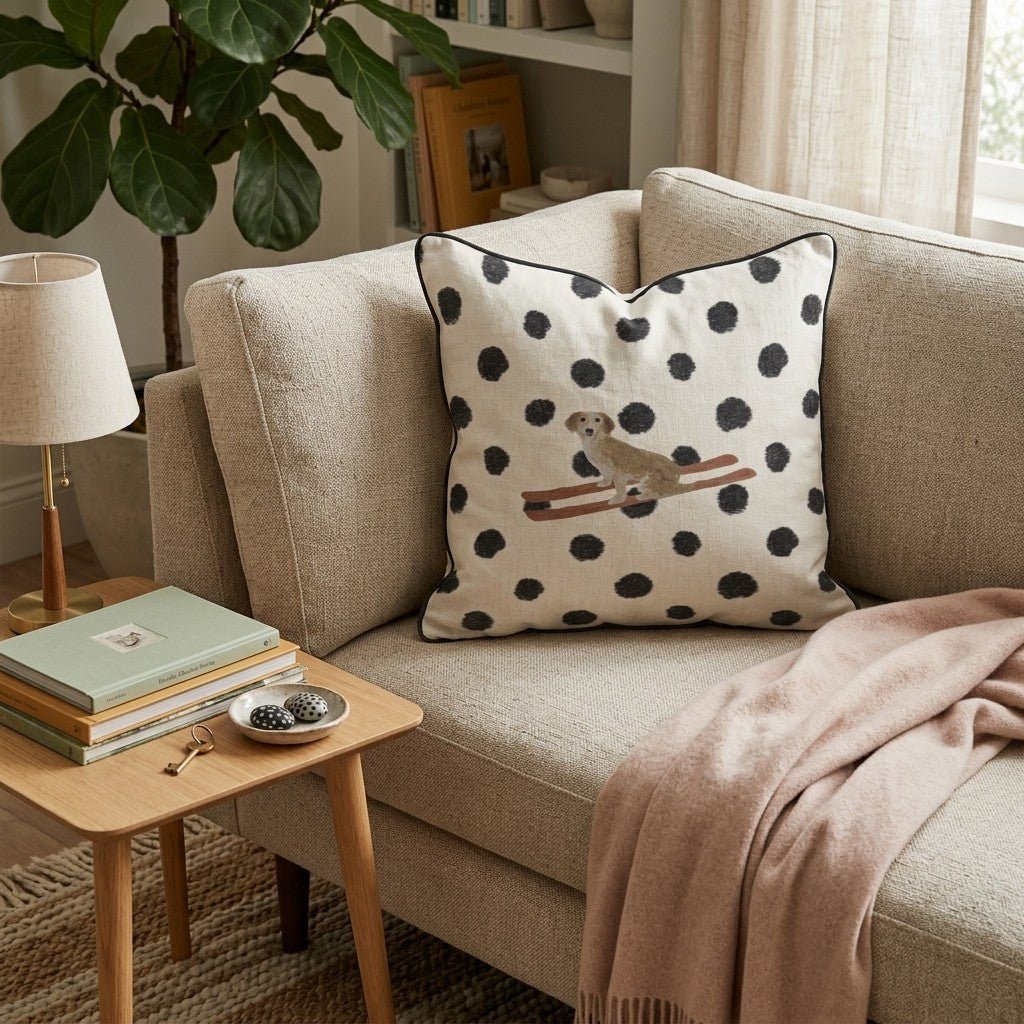 A Polka Dot Adventure Throw Pillow - Hillcroft Home