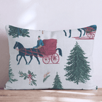 A Snowy Ride Throw Pillow - Hillcroft Home