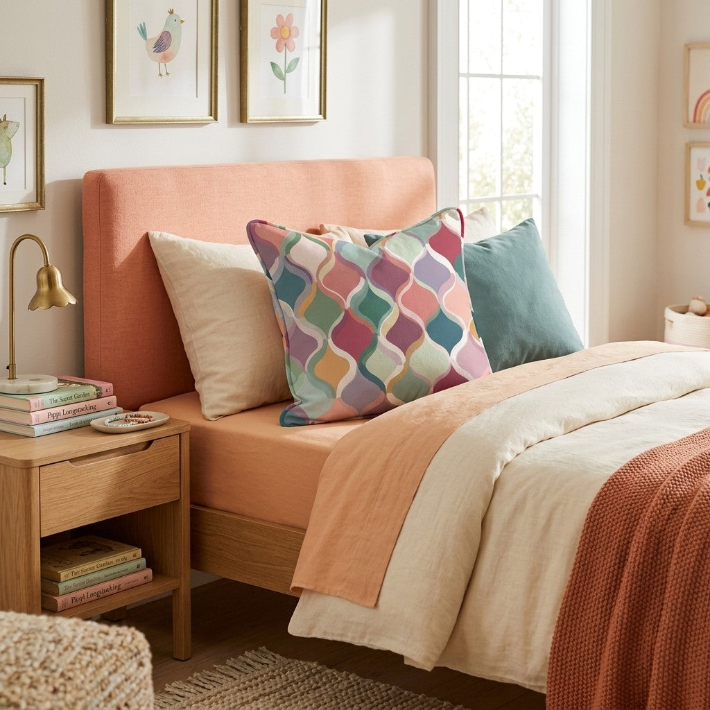 Kaleidoscope Block Three Throw Pillow - Bedroom