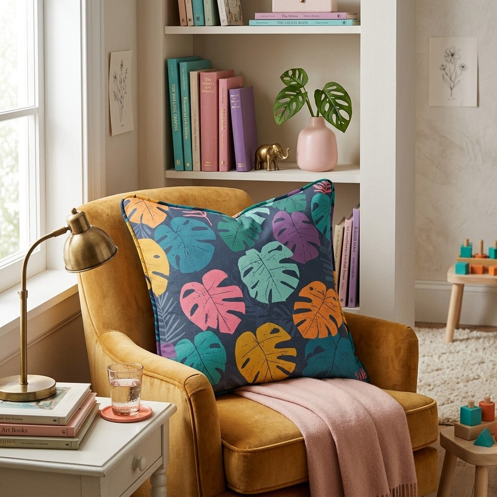 Velvet Moor Four Throw Pillow - Reading Nook