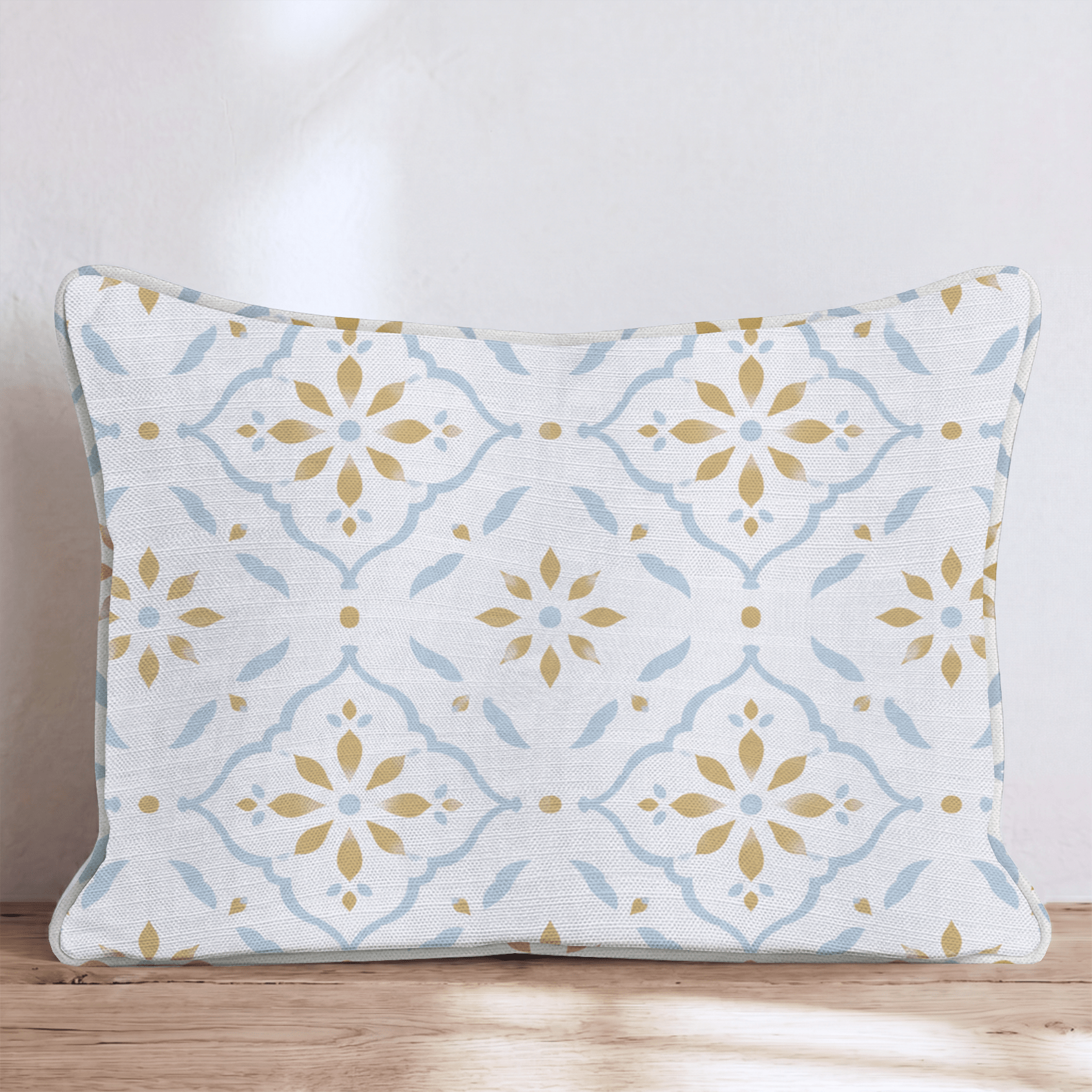 Abby Block Pattern Throw Pillow - Hillcroft Home