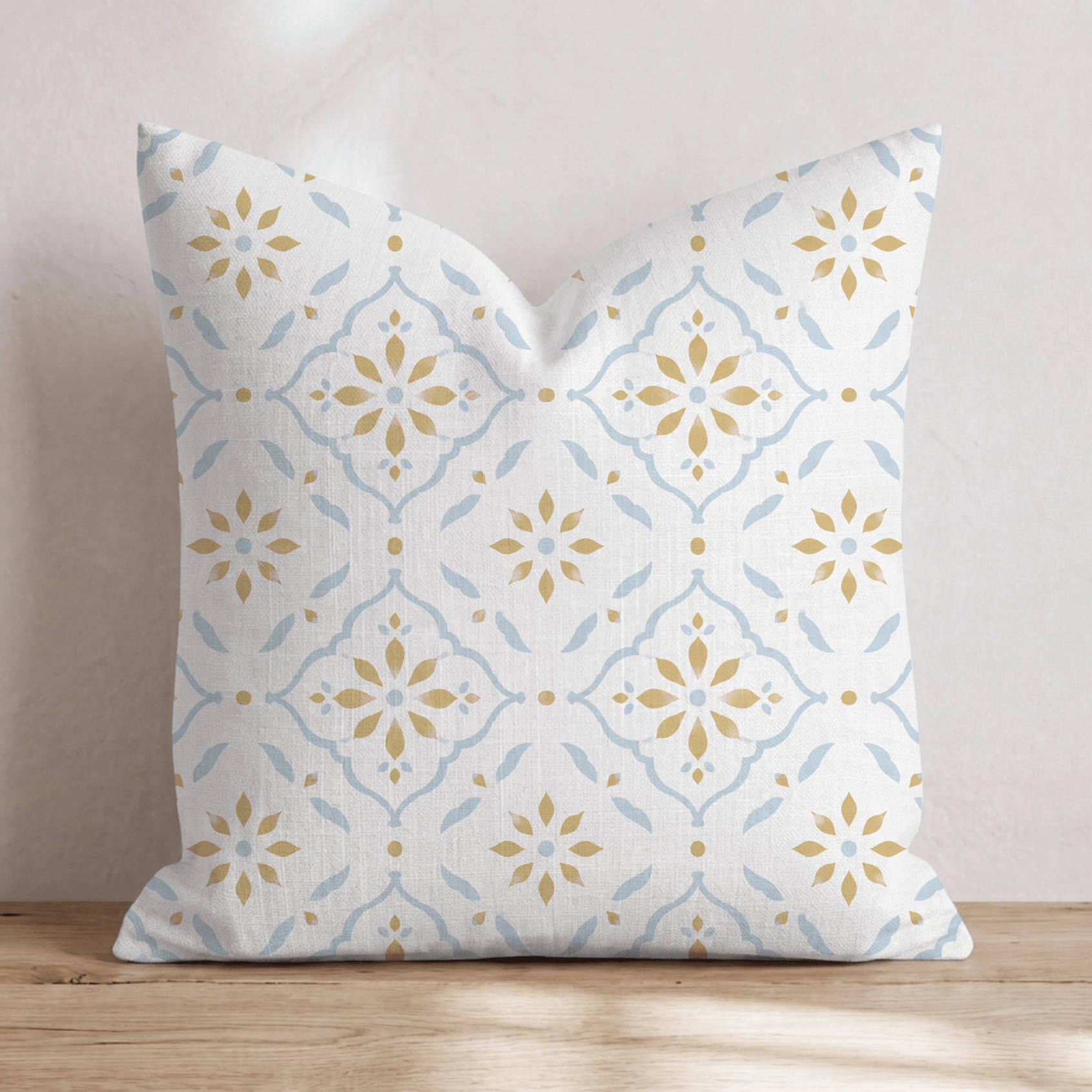 Abby Block Pattern Throw Pillow - Hillcroft Home