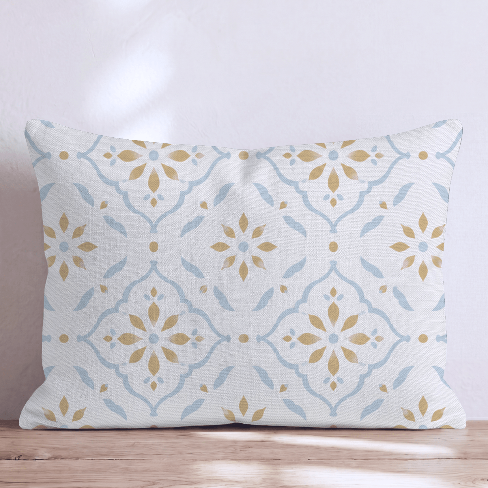 Abby Block Pattern Throw Pillow - Hillcroft Home