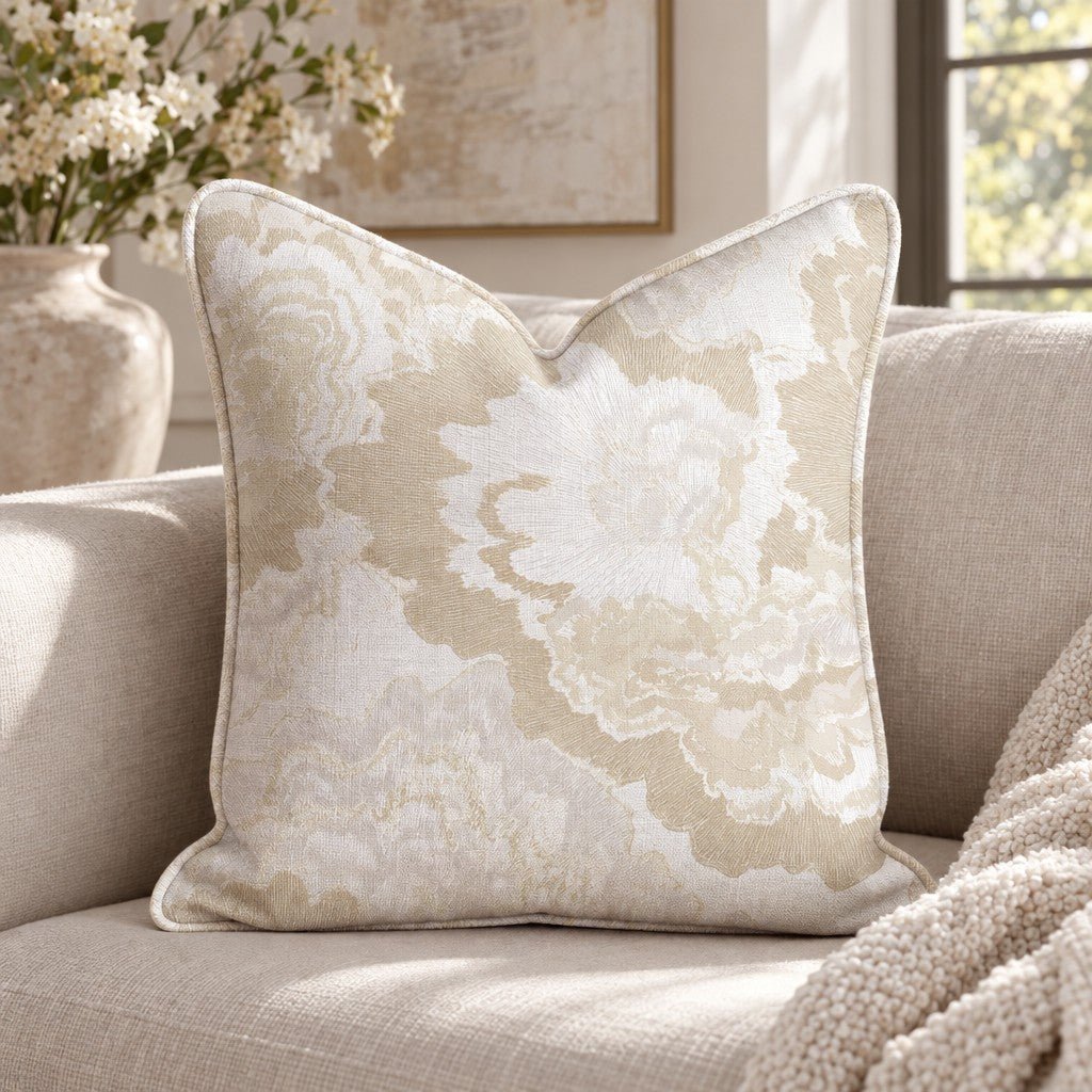 Abstract Annie Alabaster Throw Pillow throw pillow - Hillcroft Home