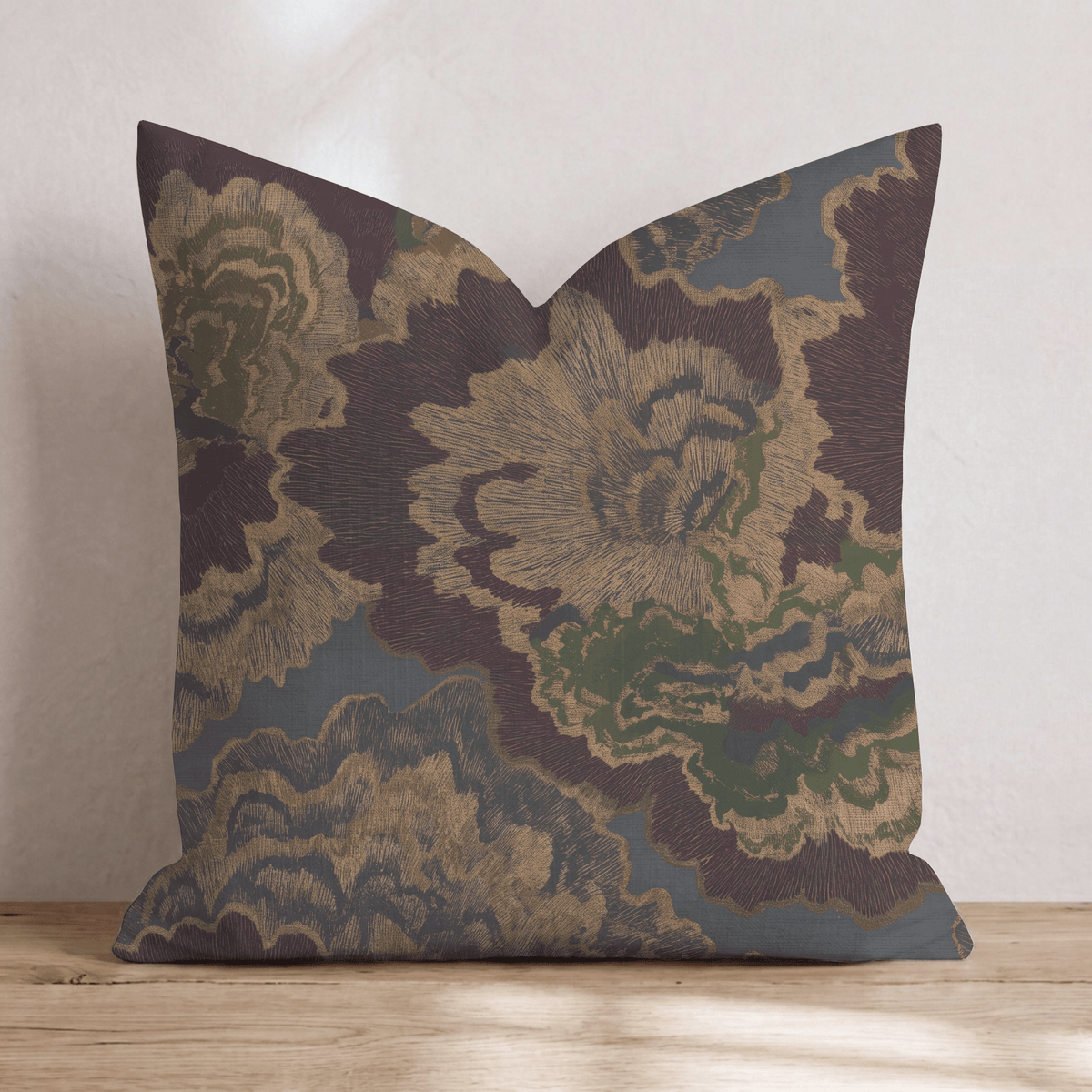 Abstract Annie Umber Throw Pillow throw pillow - Hillcroft Home