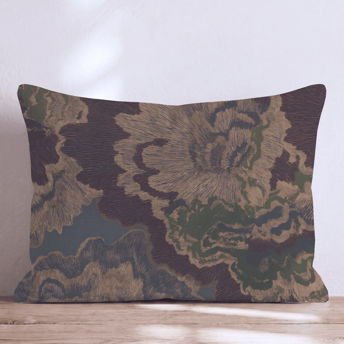 Abstract Annie Umber Throw Pillow throw pillow - Hillcroft Home