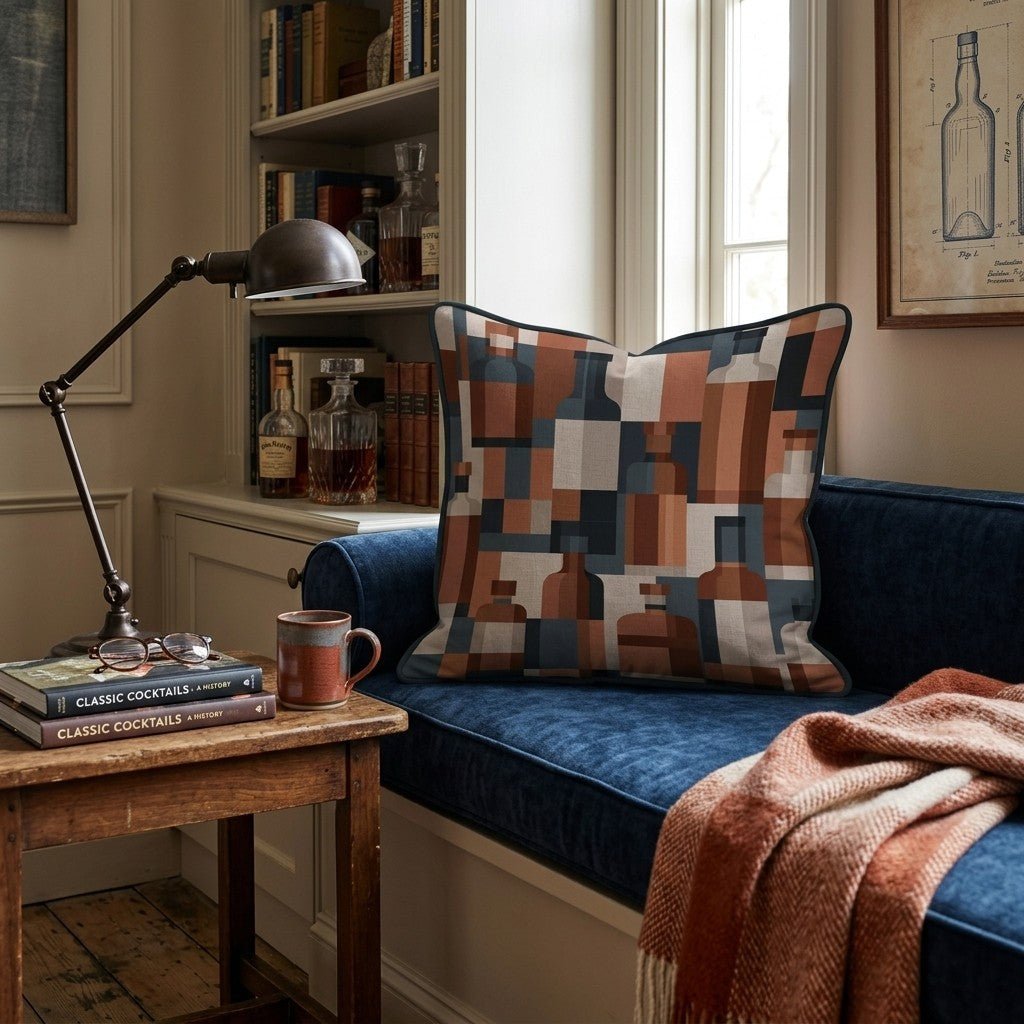 Abstract Bourbon Throw Pillow - Hillcroft Home