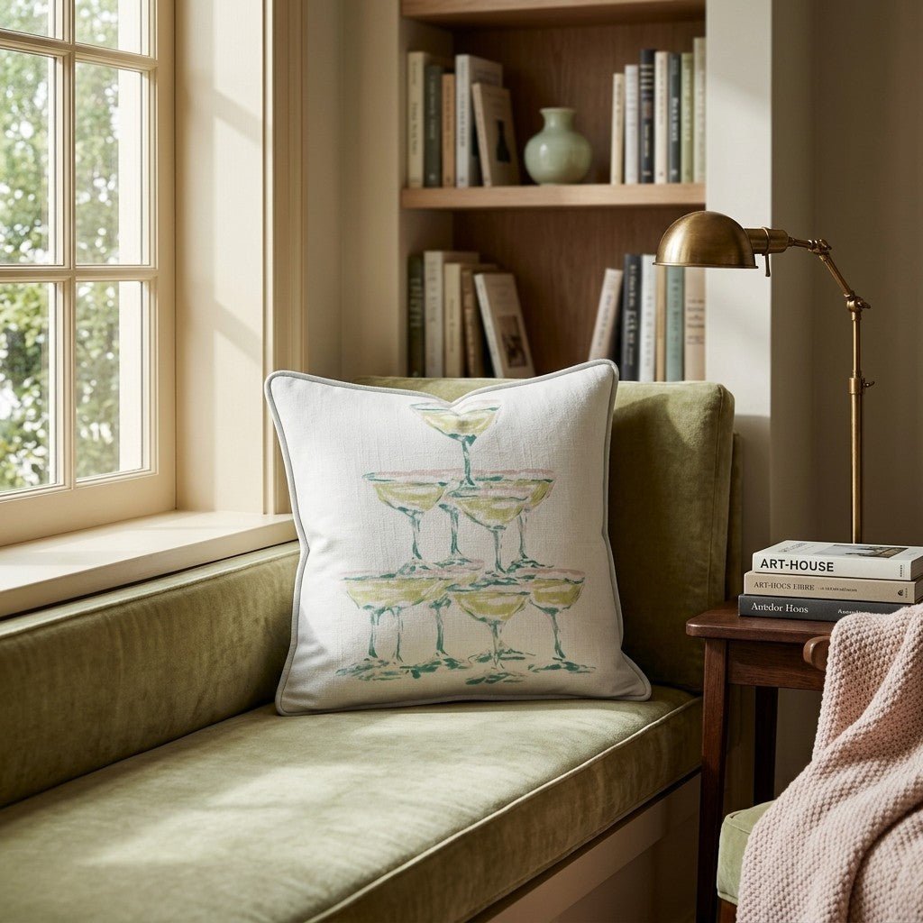 Abstract Champagne Tower Throw Pillow - Hillcroft Home