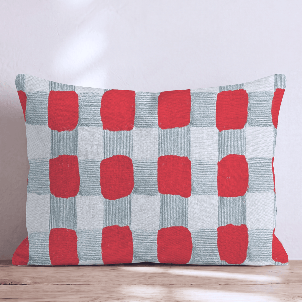 Abstract Checkered Board Throw Pillow - Hillcroft Home