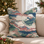 Abstract Christmas Lines Throw Pillow throw pillow - Hillcroft Home