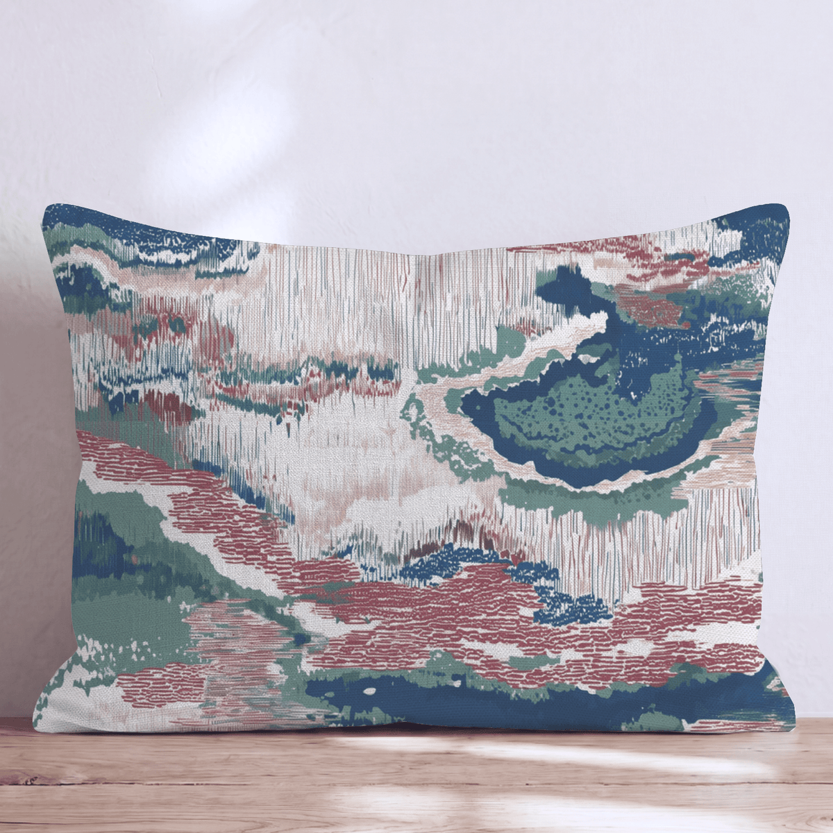 Abstract Christmas Lines Throw Pillow throw pillow - Hillcroft Home