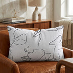Abstract Face Profile Throw Pillow - Hillcroft Home