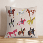 Abstract Horses Throw Pillow - Hillcroft Home