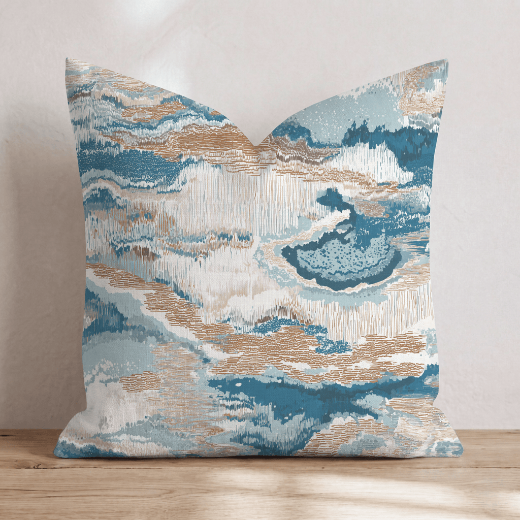 Abstract Lines Throw Pillow - Hillcroft Home