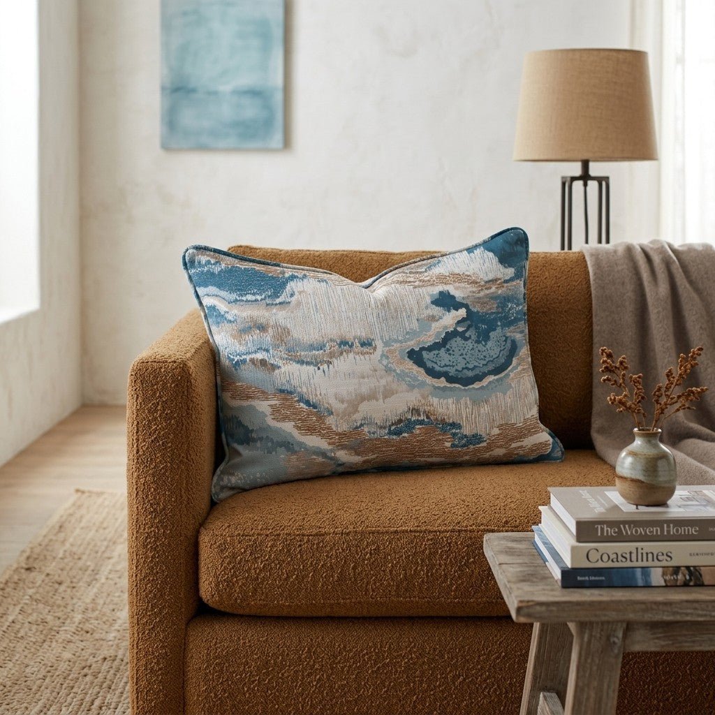 Abstract Lines Throw Pillow - Hillcroft Home