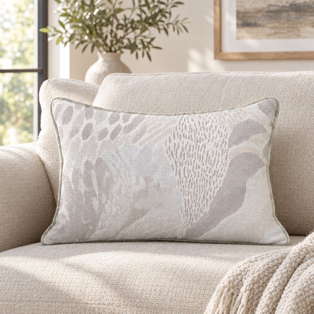 Abstract Media Ivory Throw Pillow throw pillow - Hillcroft Home