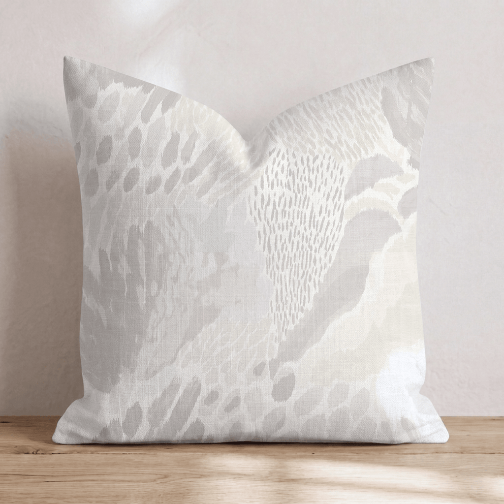 Abstract Media Ivory Throw Pillow throw pillow - Hillcroft Home