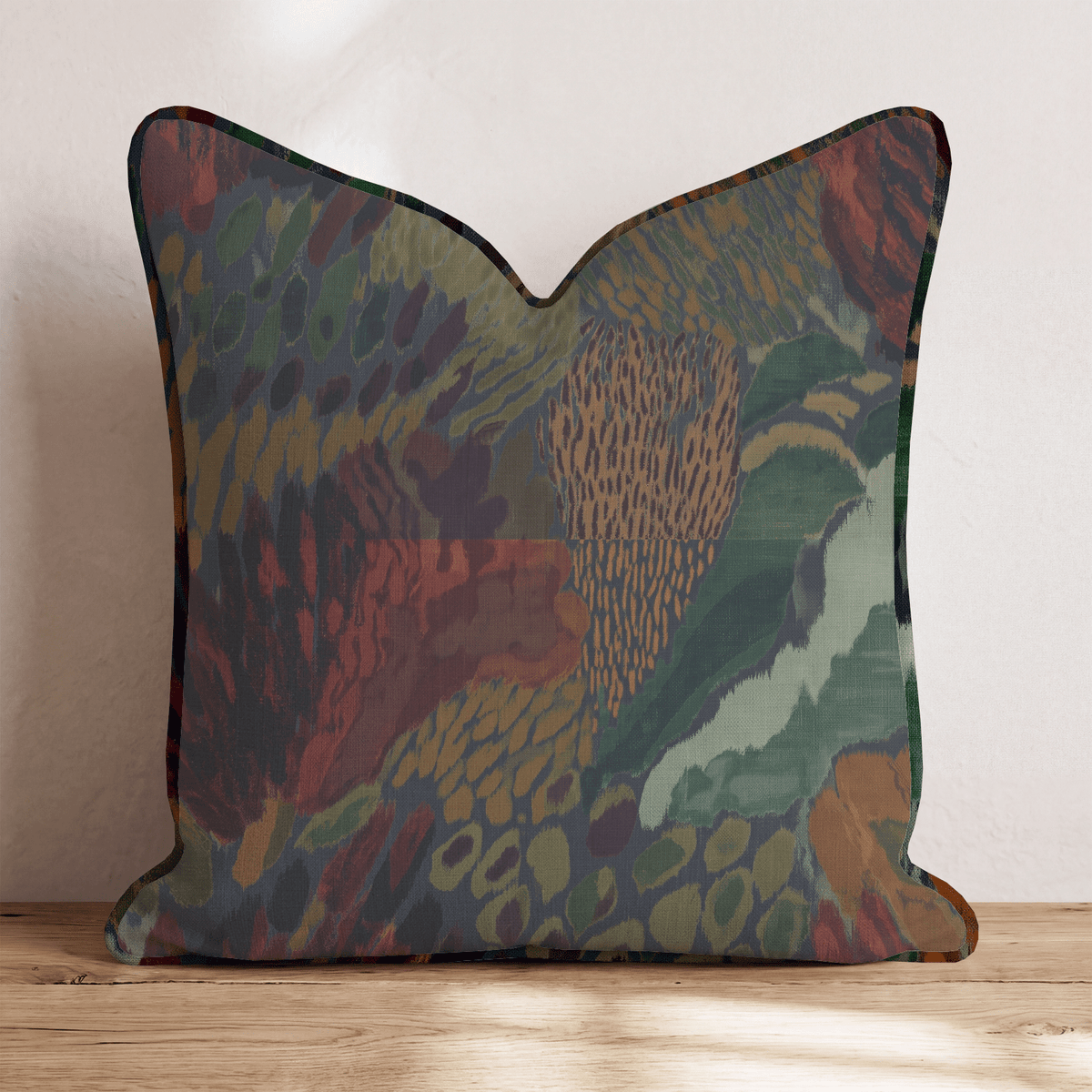 Abstract Media Oxblood Throw Pillow throw pillow - Hillcroft Home