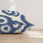 Abstract Navy Flowers Throw Pillow - Hillcroft Home