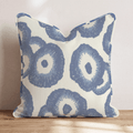 Abstract Navy Flowers Throw Pillow - Hillcroft Home